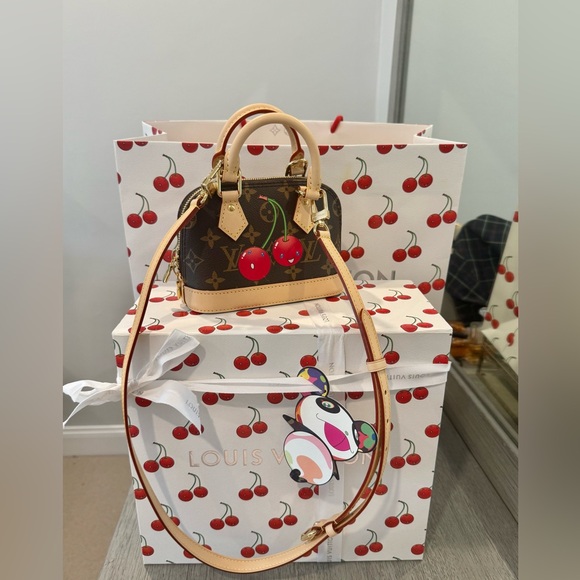 ****SOLD*** Louis Vuitton x Murakami 2025 Cherry Cerises Nano Alma - Picture 9 of 11